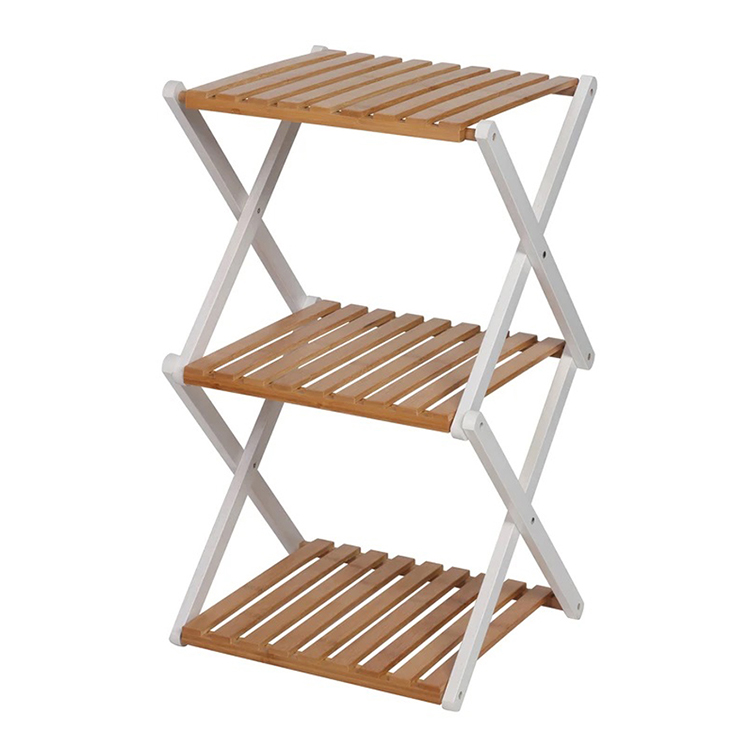 Modern Durable 3-Tier Bamboo Shoe Rack Bench with Storage Shelves for Living Room Entryway