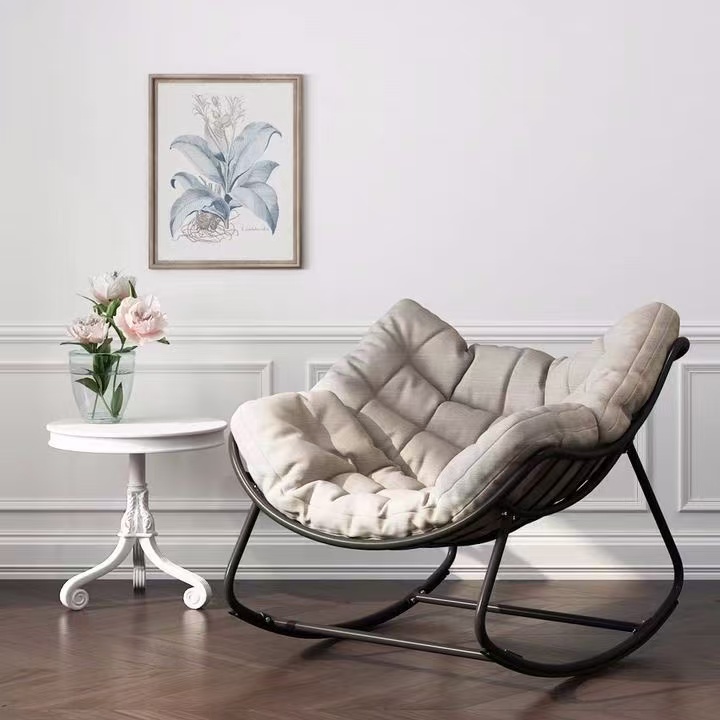 102X79X44CM Rocking Adult Lounge Chair Balcony Household Single Leisure Chair Living Room Simple Lazy Sofa Rocking Chair
