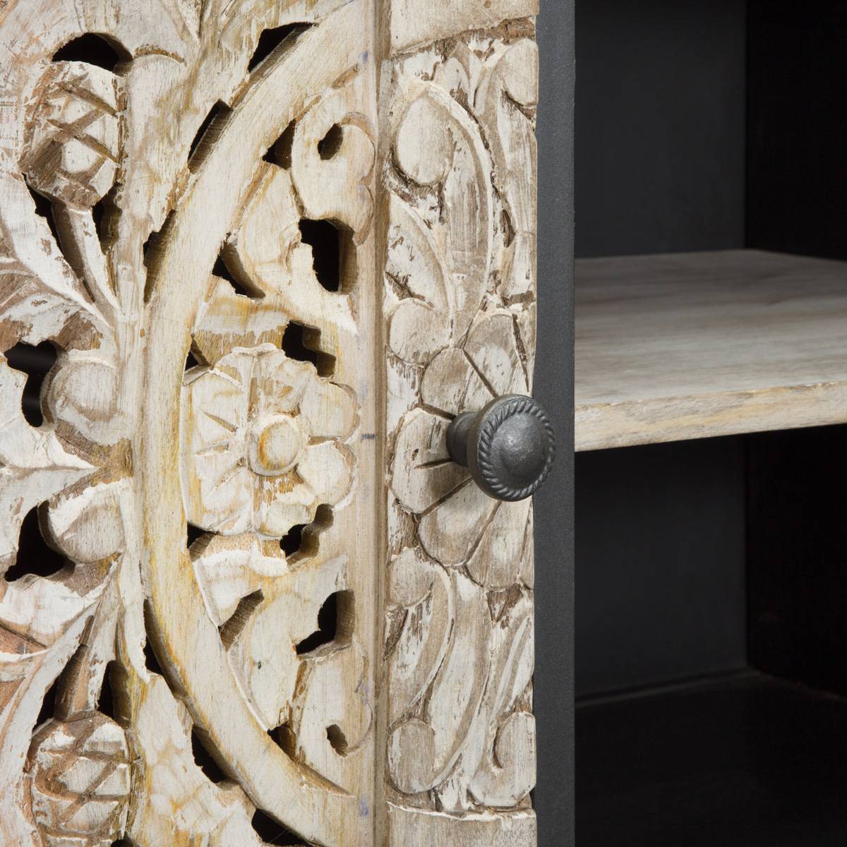 Vandana Cresta Terra bleached mango wood TV stand