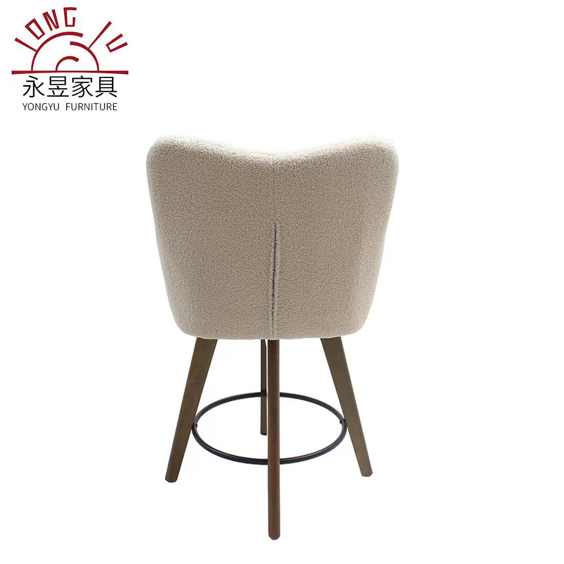 360&deg;Swivel Counter Height Bar Stools With Wood Legs Modern Kitchen Island Beige Chairs for Dining Pub Home