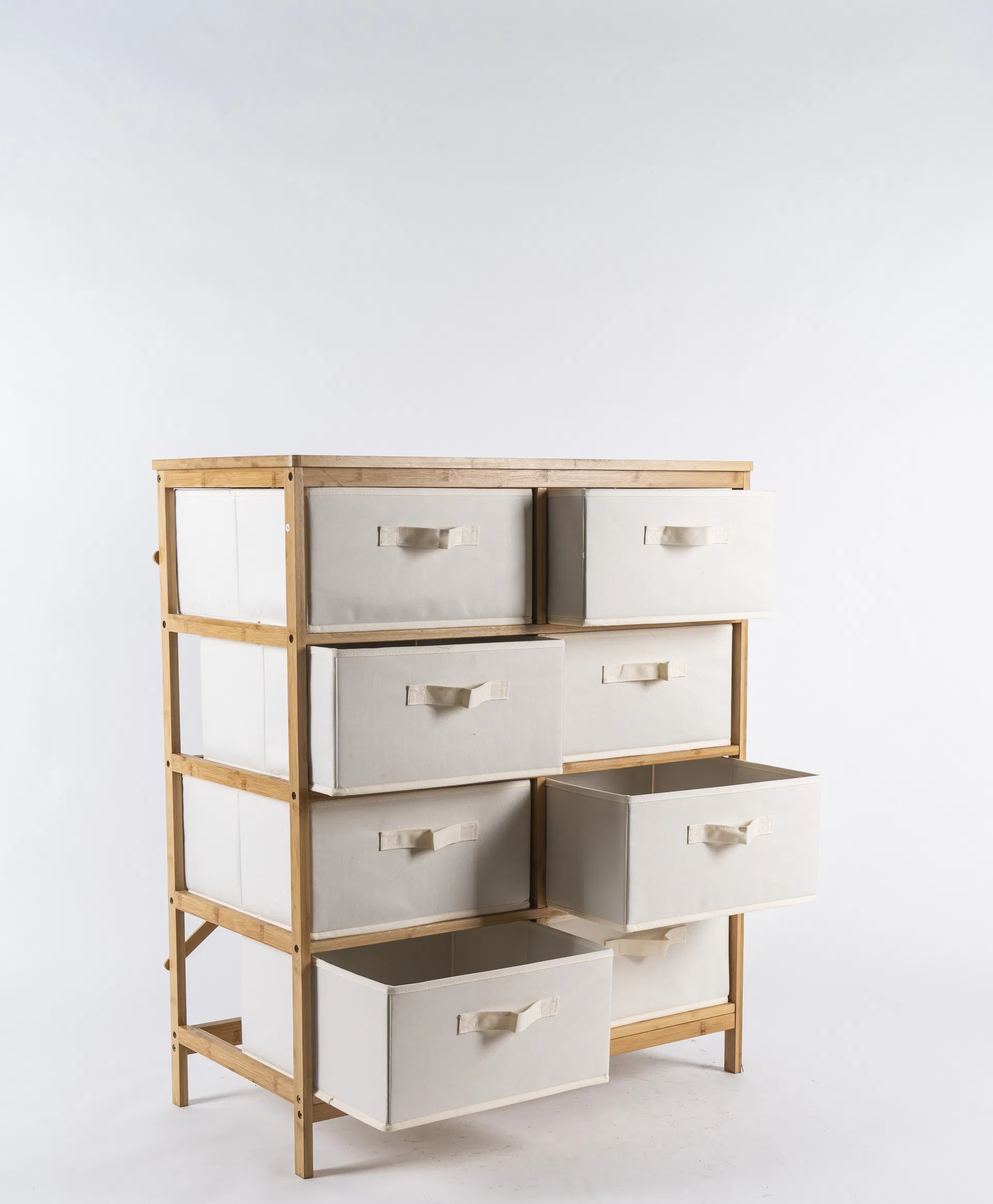 Bamboo Chest with 8 Drawer Bedroom Storage Organizers with Removable Drawers Bamboo Shelf Furniture