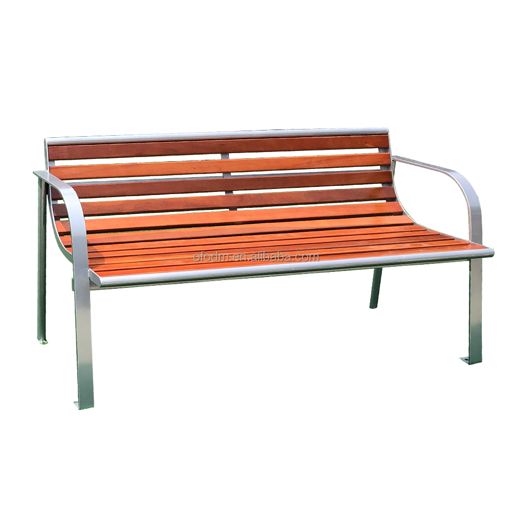 Factory Hot Selling Modern Entry Park Bench 304 Stainless Steel Villa Patio Gym Outdoor Garden Street Furniture Seating