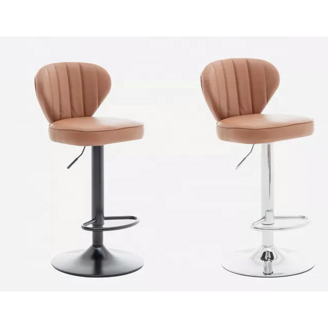 Anji WeiHao High Loadability KD Assemble bar Stools Swivel Upholstered Kitchen Counter Table Bar Stool Chair