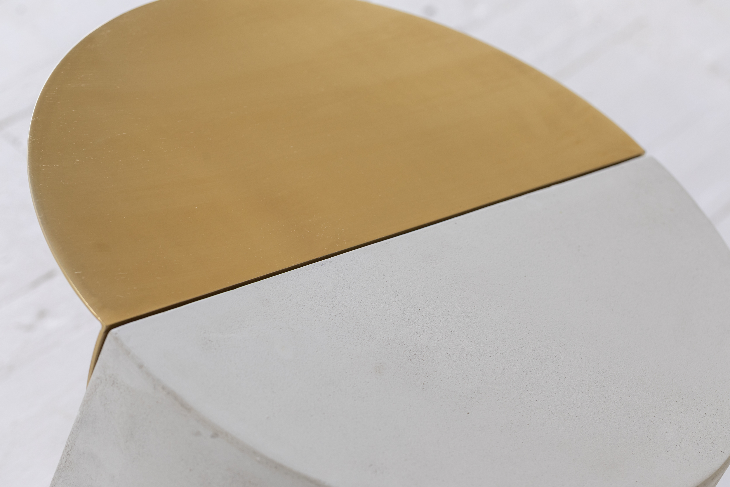 Concrete nesting tables close up 1