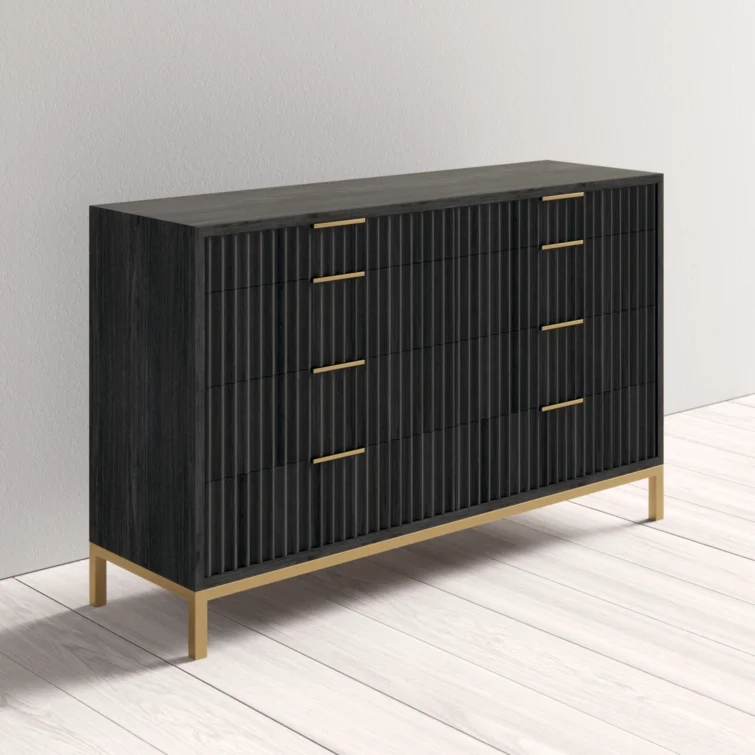 Hotel Home Bedroom Furniture Black Color Selection Latest Design Chest Drawer