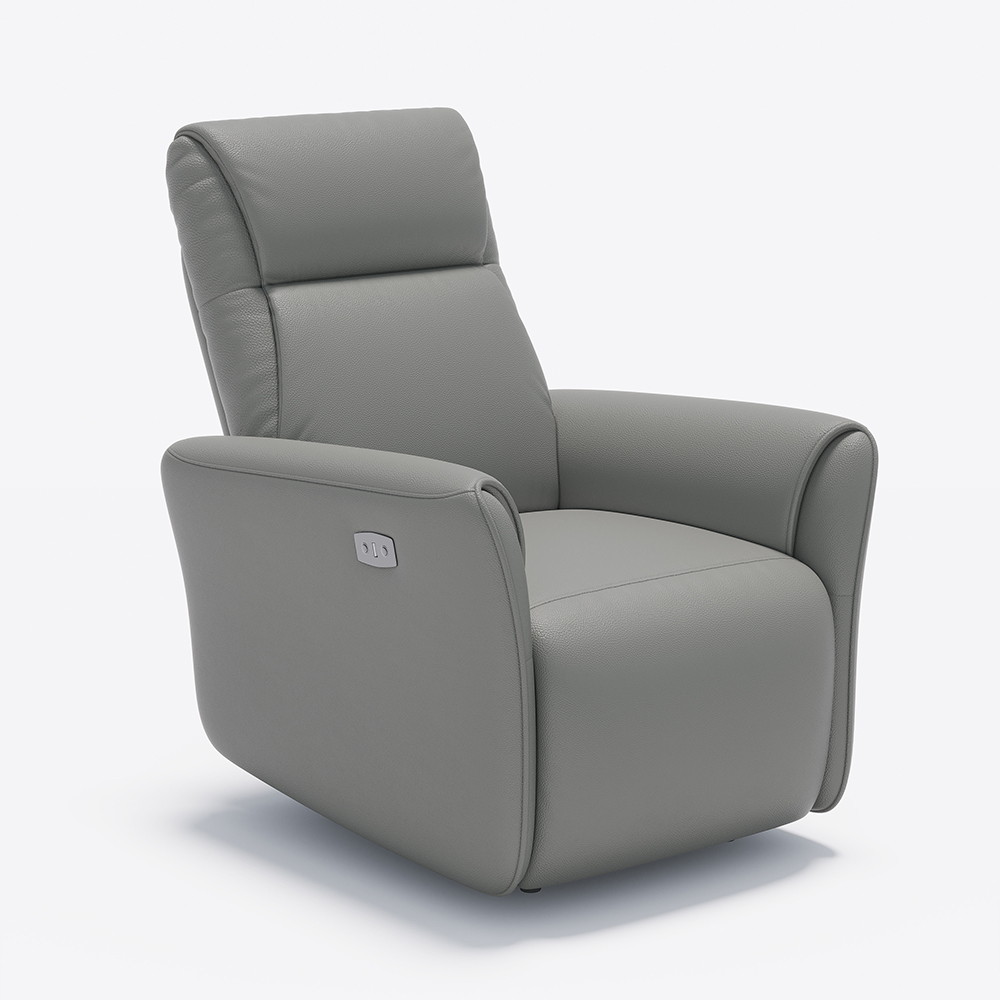 Brown Fabric Recliner Chair Adjustable Power Recliner Armchair Single Seat Lounge Chair for Elderly Home Use