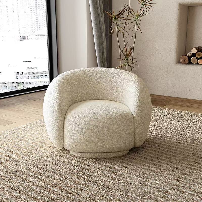 Modern Luxury Frame Velvet Single Sofa Armchair Leisure Style Swivel Lounge Chair for Living Room Furniture