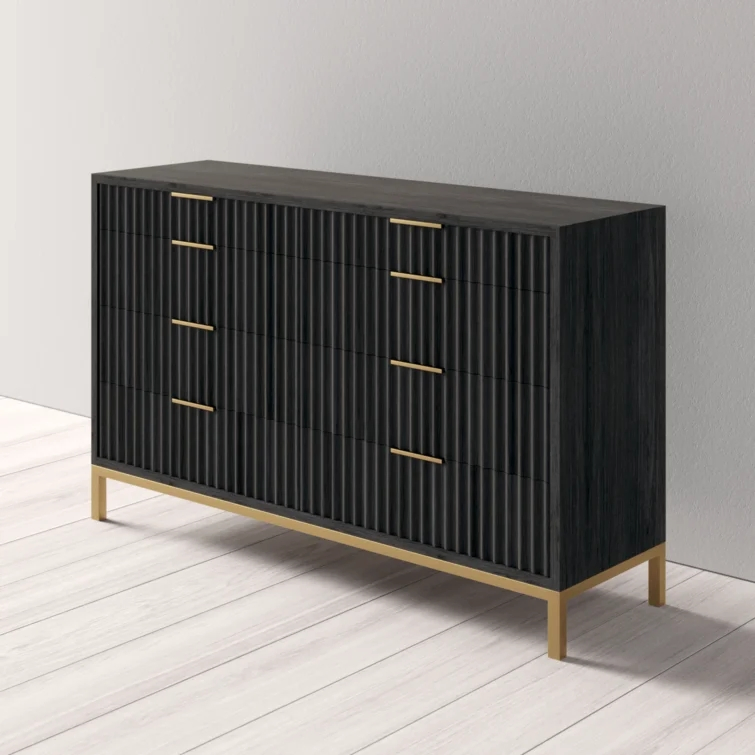 Hotel Home Bedroom Furniture Black Color Selection Latest Design Chest Drawer