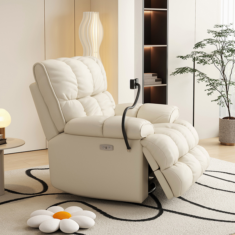 Modern Electric Revolving Reclinering Chair with Metal Frame