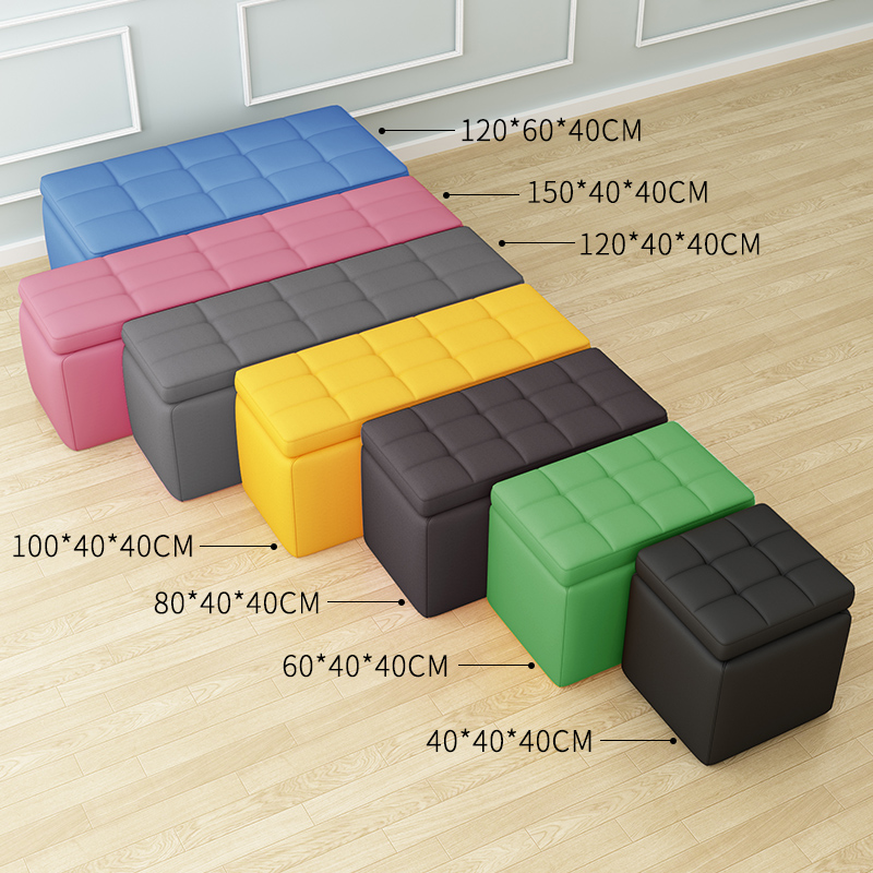 Modern Tufted PU Leather Storage Ottoman Bench Lift Top Cube Bench for Entryway Living Room Bedroom Hallway School &amp; Apartment
