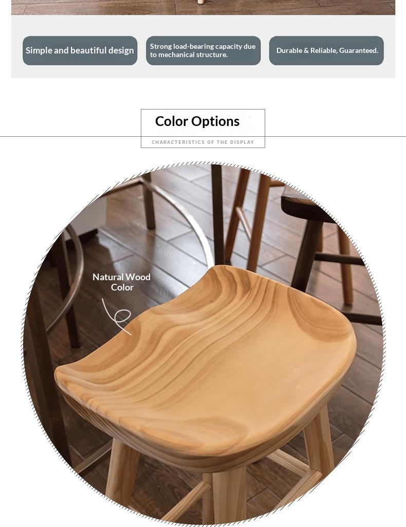 Wooden bar chair structure