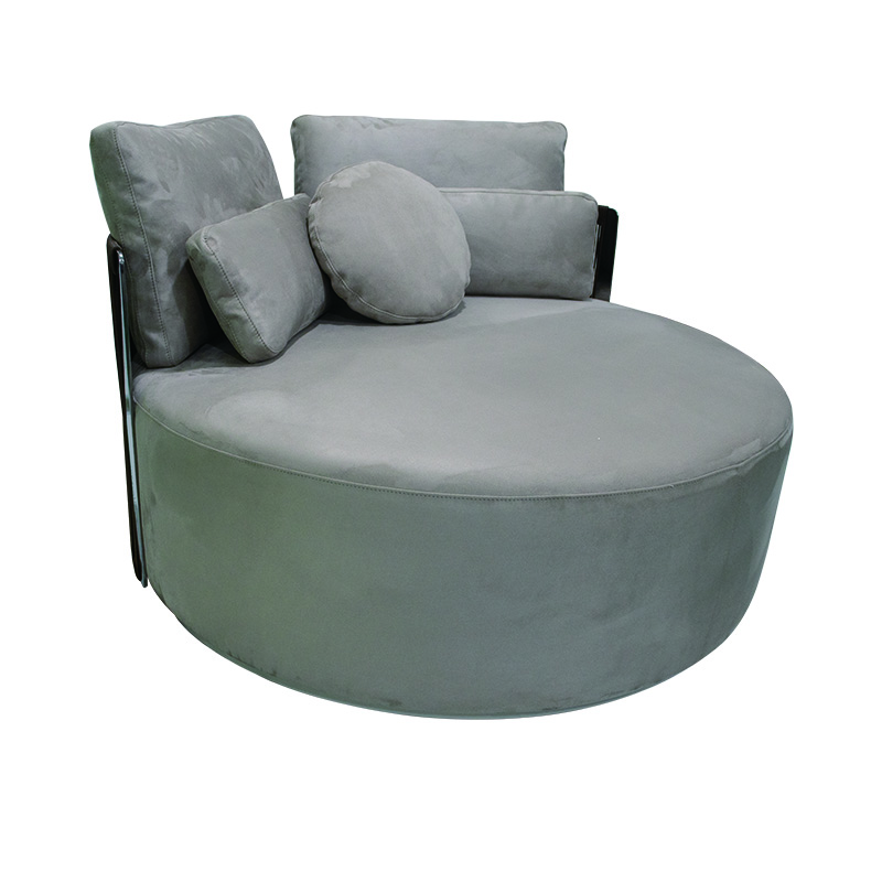 Modern Single Round Leisure Lounge Chair with Convertible Feature for Home Office Bedroom Living Room Upholstery Sofa