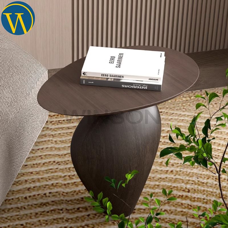 FRP Modern Luxury Wood Topdesign Coffee Corner Side Table for Home Furniture Carton Living Room Furniture Console Table