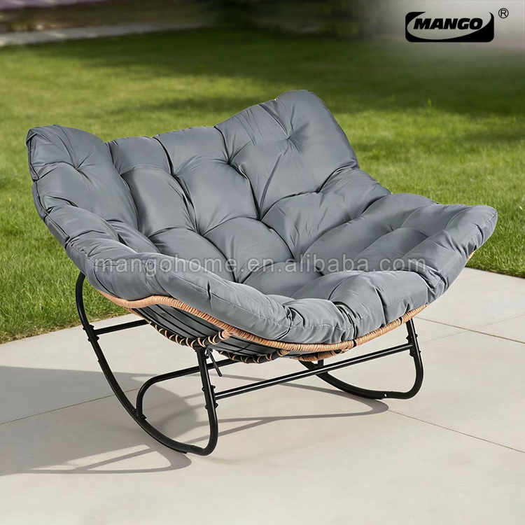 Deluxe Outdoor and Indoor Patio Rocking Rattan Chair