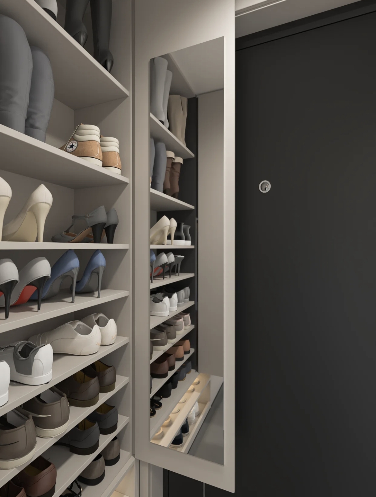 Custom Entryway Shoe Cabinet Solution for Home Builders | Made-to-Order Supply