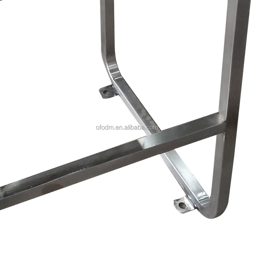 Black Backless Galvanized Steel Counter Height Bar Stools Set Footrest Eco-Friendly Durable Home Bar Living Room School Dining