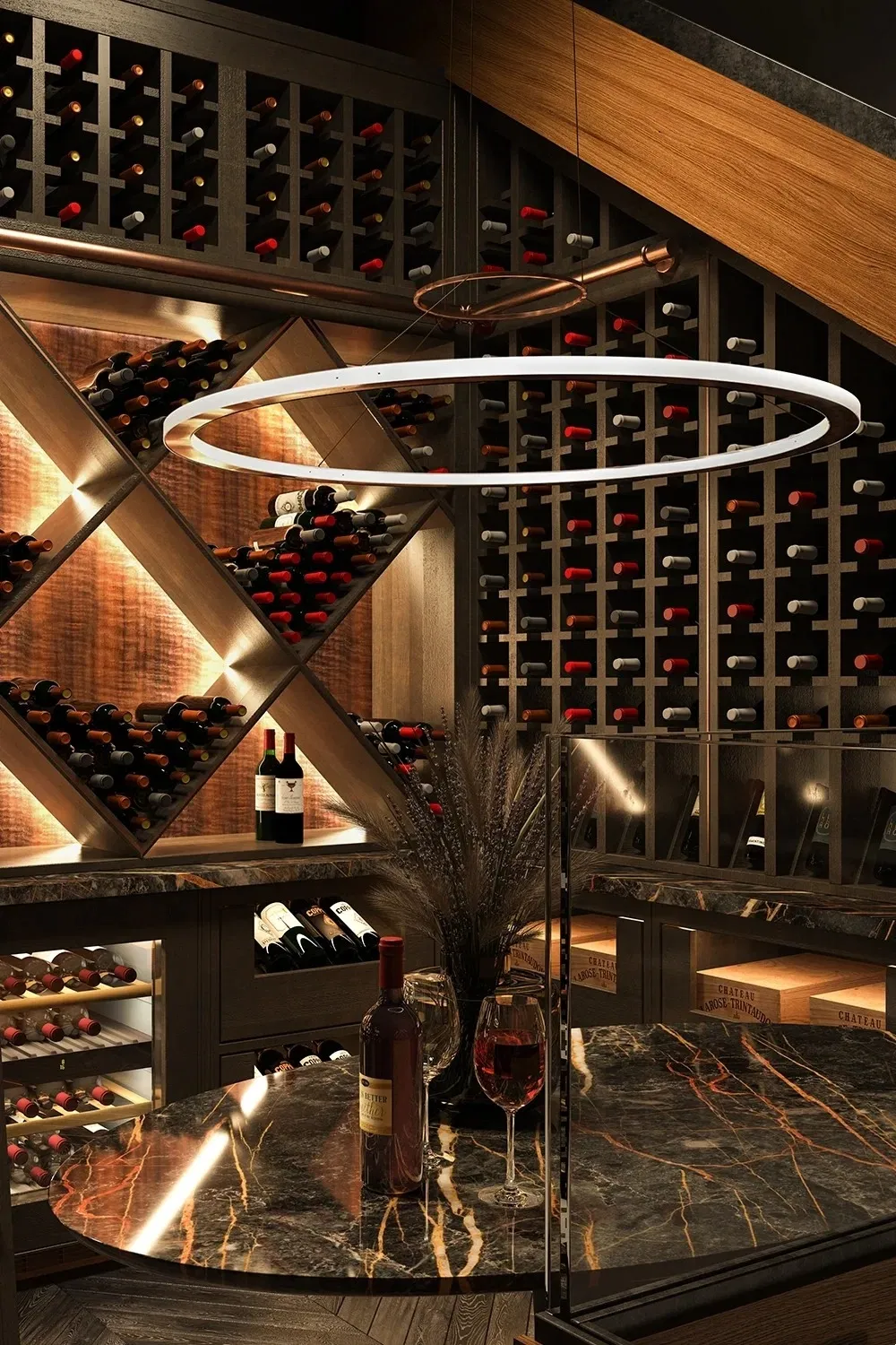 Modern Living Room Wine Cabinet Display Luxury