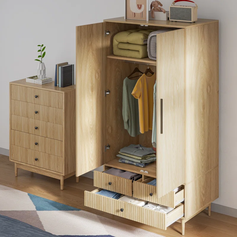 Bien Factory Hot Sale Clothes Wardrobe Storage Wardrobe Wardrobe Bedroom Furniture Wood with High Quality