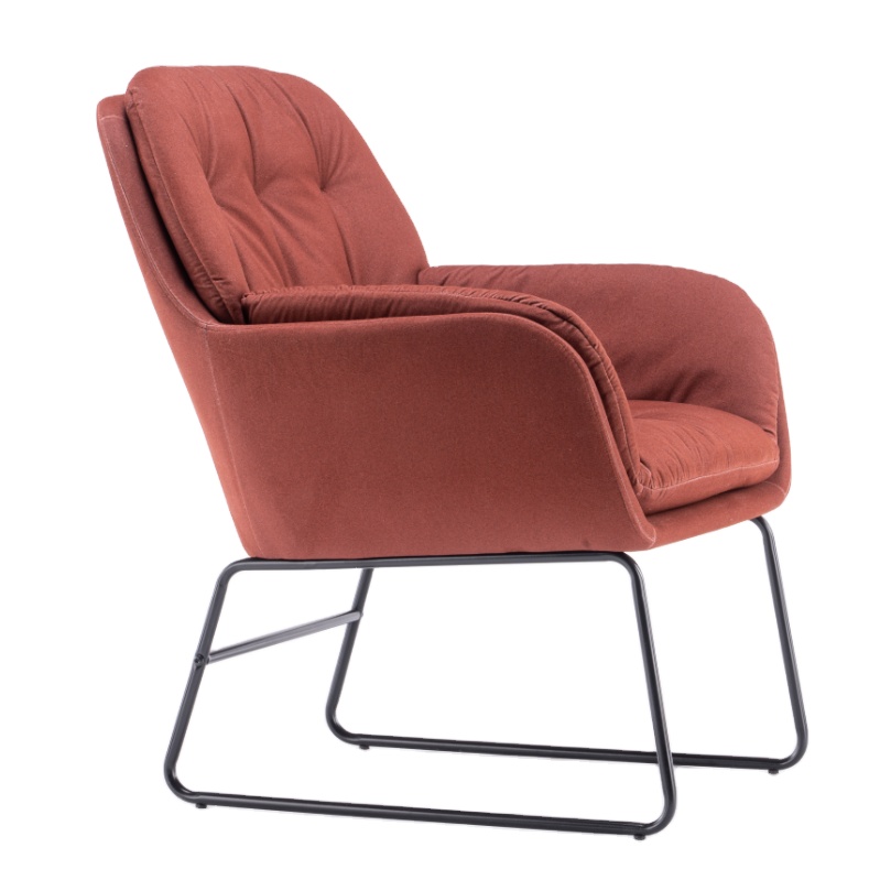 Fabric Modern Accent Chair Living Room Armchair