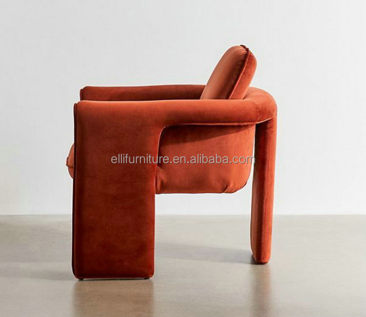 Velvet Accent Chair view 3