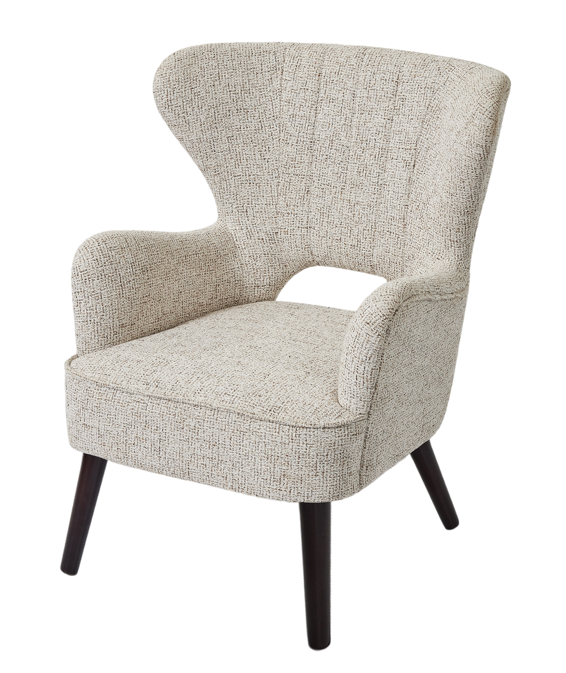 Modern Beige Tweed Wingback Leisure Armchair with Stylish Design Eco-Friendly Comfort-Focused Featuring High Quality Fabric