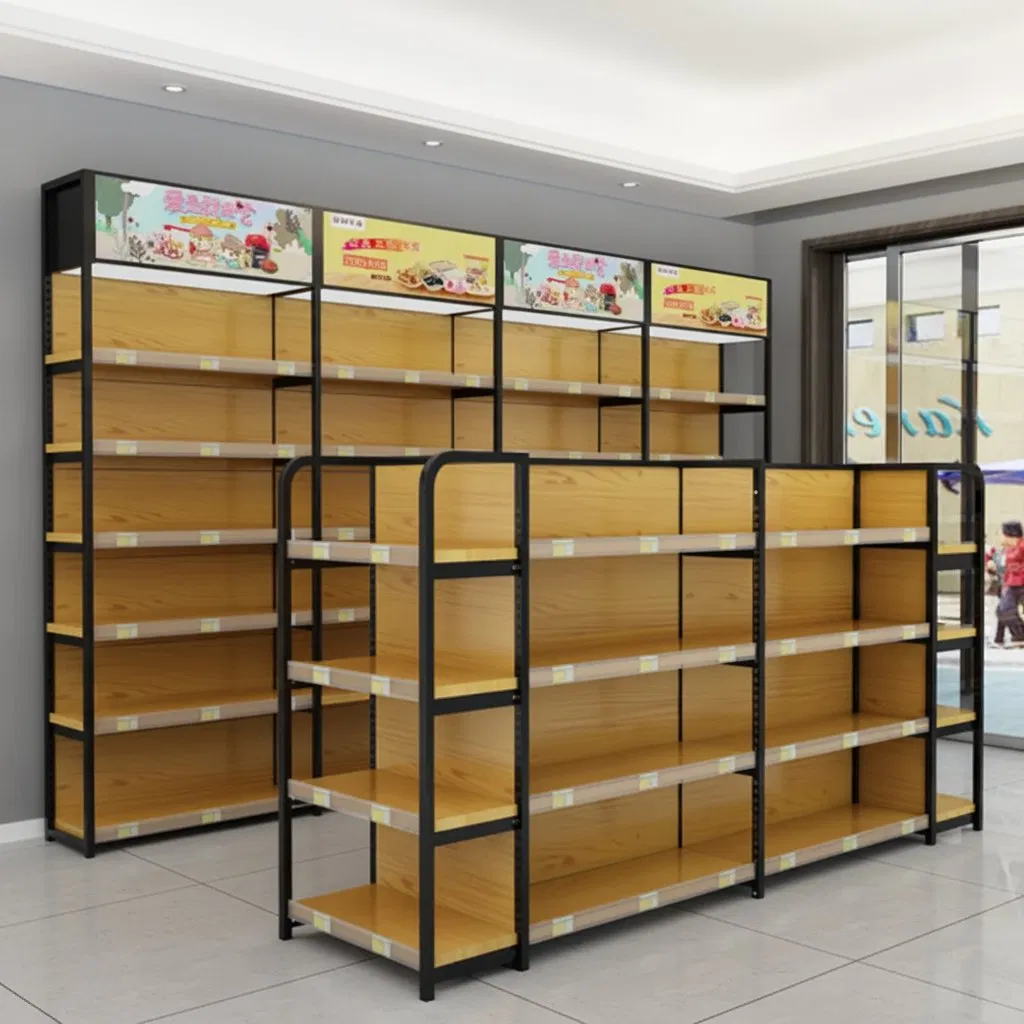 Single Side Book Shelf Display Goods Book Wooden Shelf Used Supermarket Shelf Cosmetic Store Shelfwooden Storage Rack