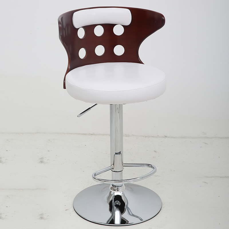 FlameGlow Modern Design High Counter Adjustable Height Bar Stools PU Leather Seat Chrome Base Furniture for Home Bar Model J35 1