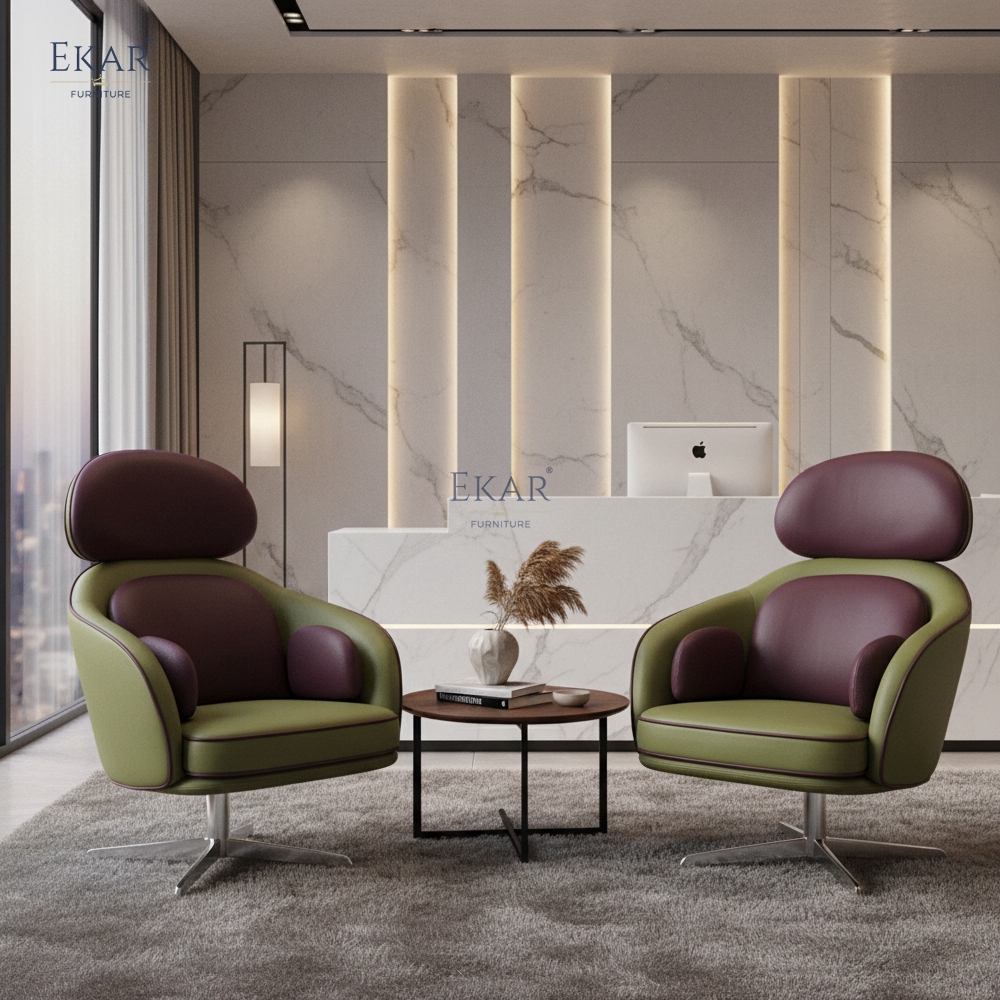 EKAR Designer Lounge Chair Modern Accent Armchair for Living Room &amp; Contemporary Interiors