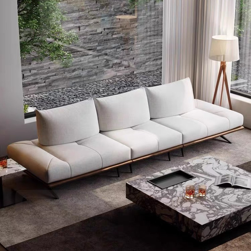 Modern 3 Seat White Velvet Fabric Rotating Control Adjustable Living Room Sofa Reclining Lounge Chaise Sofa