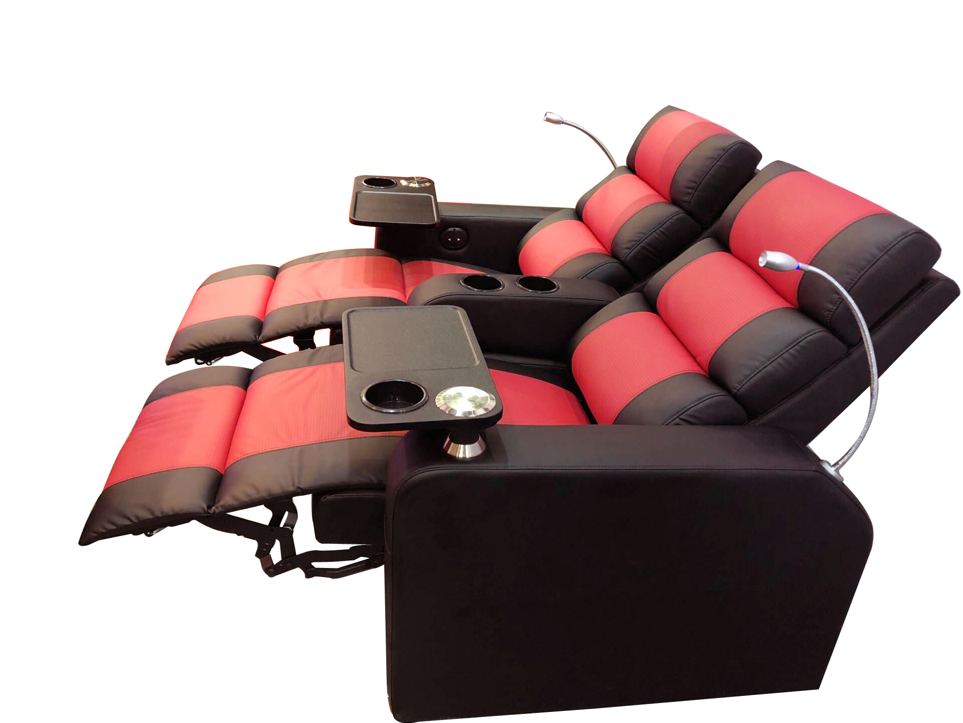 Black and Red Theater Chair Set