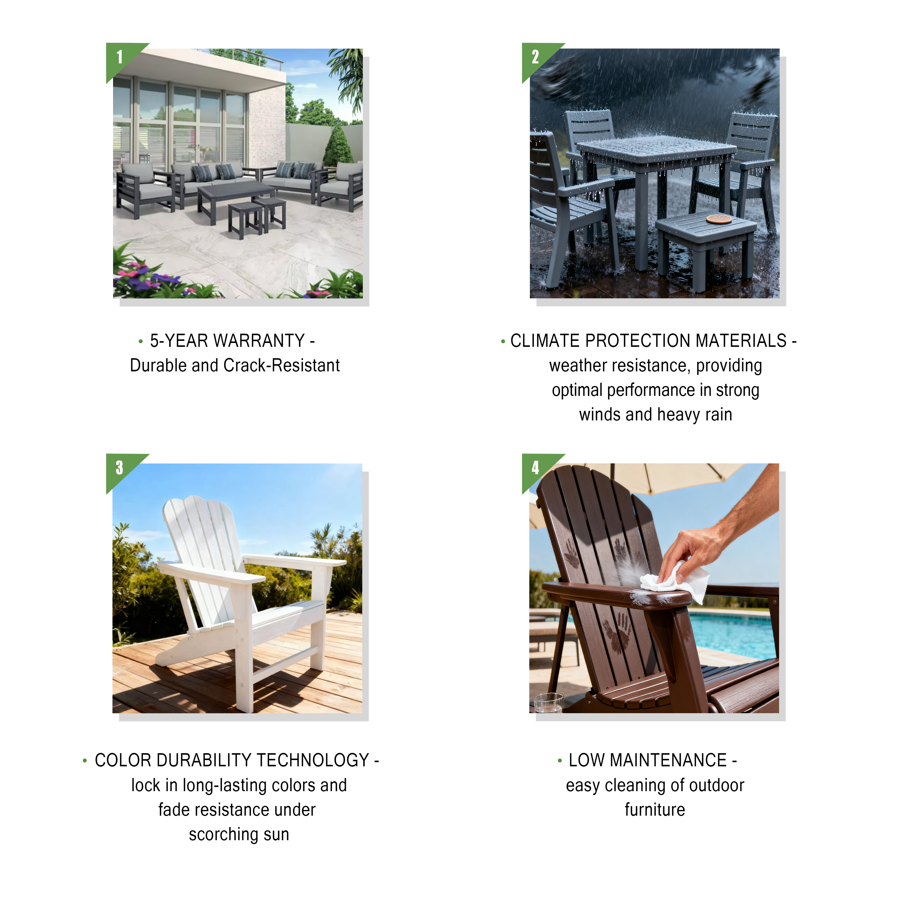 Exclusive Mold HDPE Modern Rocking Chair Ergonomic Durable Waterproof Outdoor Lounger Private Label Manufacturing Premium Garden