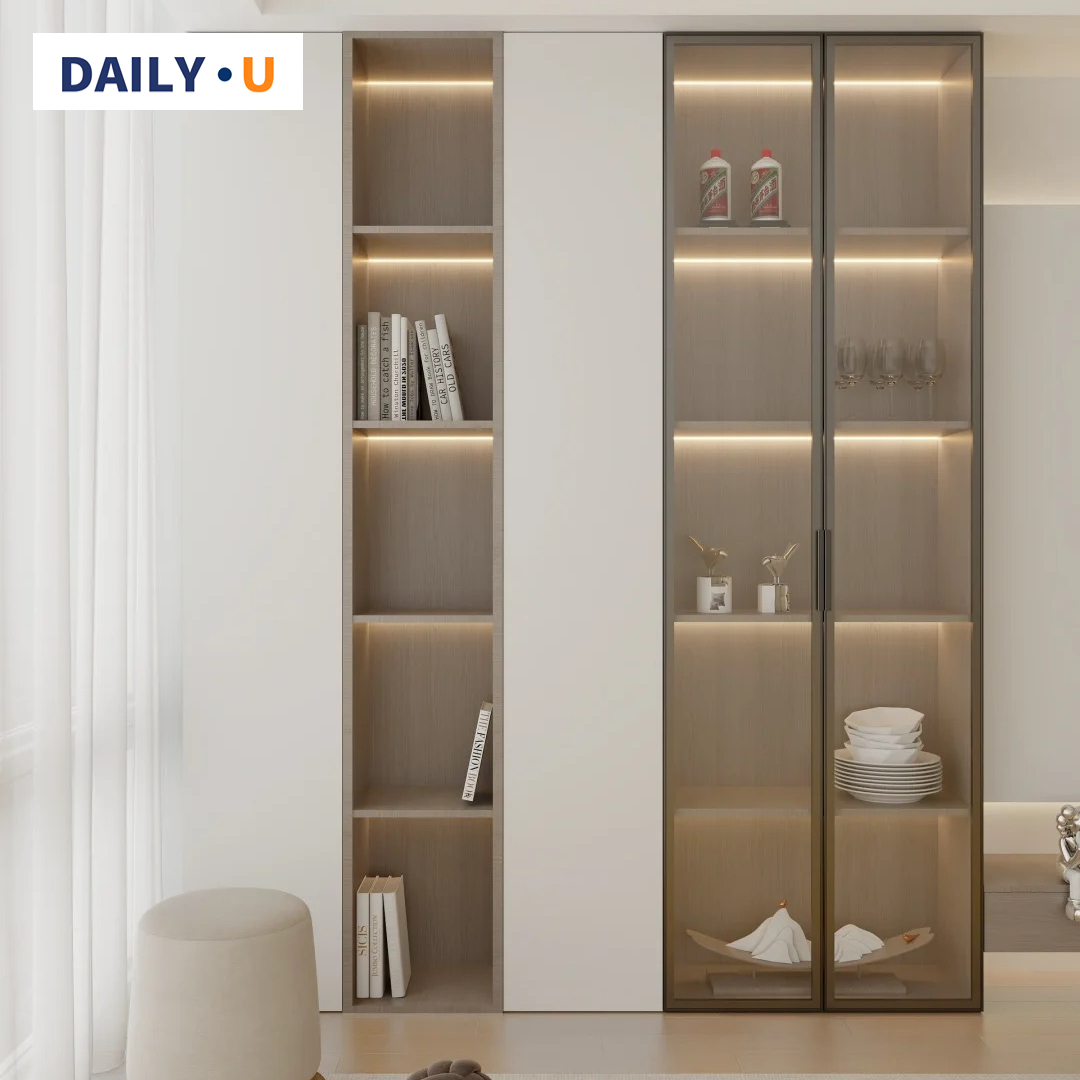 Customized Minimalist Modern TV Cabinet Luxury Simple Wood Panel Stand for Living Room Perfect Home Furniture
