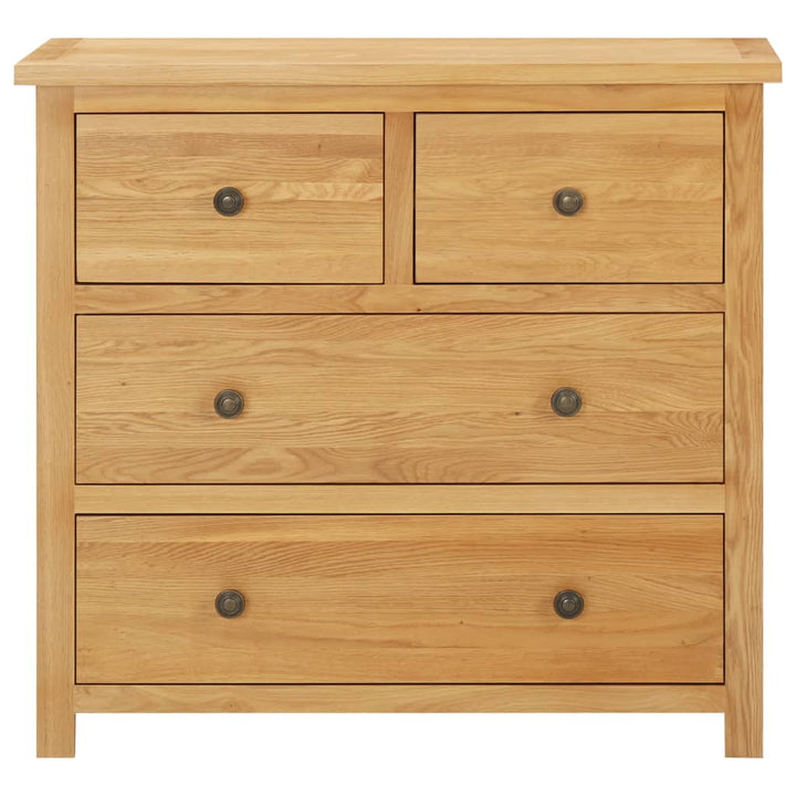Wholesale 4 Drawers 2+2 Rustic Oak Natural Storage Dresser Cabinet Drawer Chest