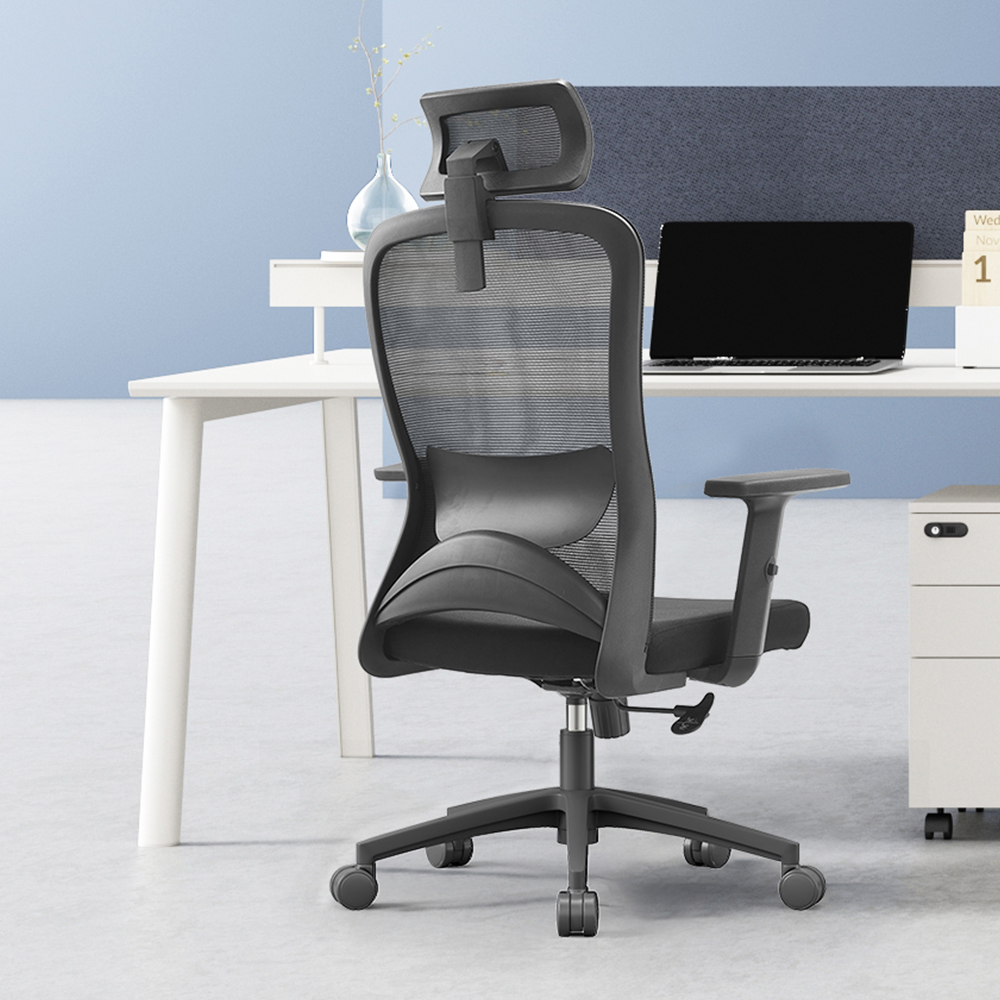 2D Lumbar Support Silla De Oficina Adjustable Ergonomic Mesh Computer Staff Chair Multi-colored Swivel Chair Office