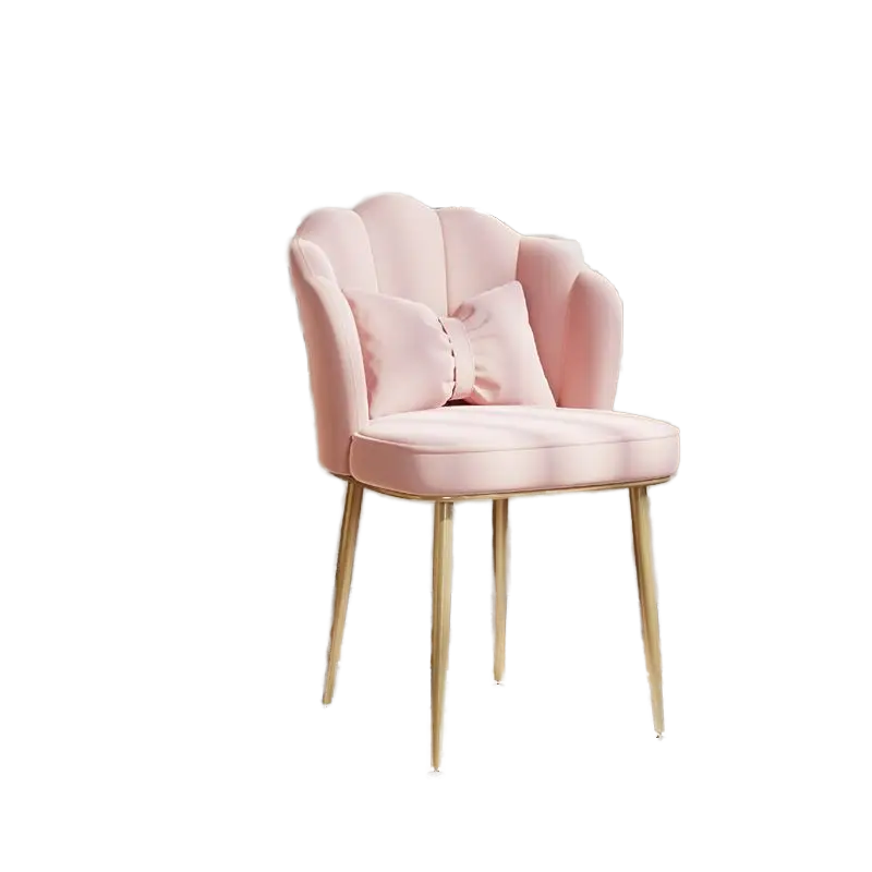 Modern Simple Luxury Velvet Lightweight Fabric Accent Chair Spindle Back Dresser Stool for School Bedroom Home Office Hotel