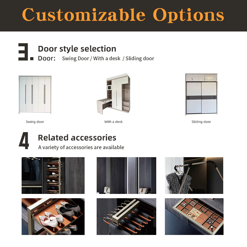 Hot Sale Custom Natural Wood Walk-in Closet Mixed Open Shelves &amp; Closed Cabinets Illuminated Interior Modular Wardrobe