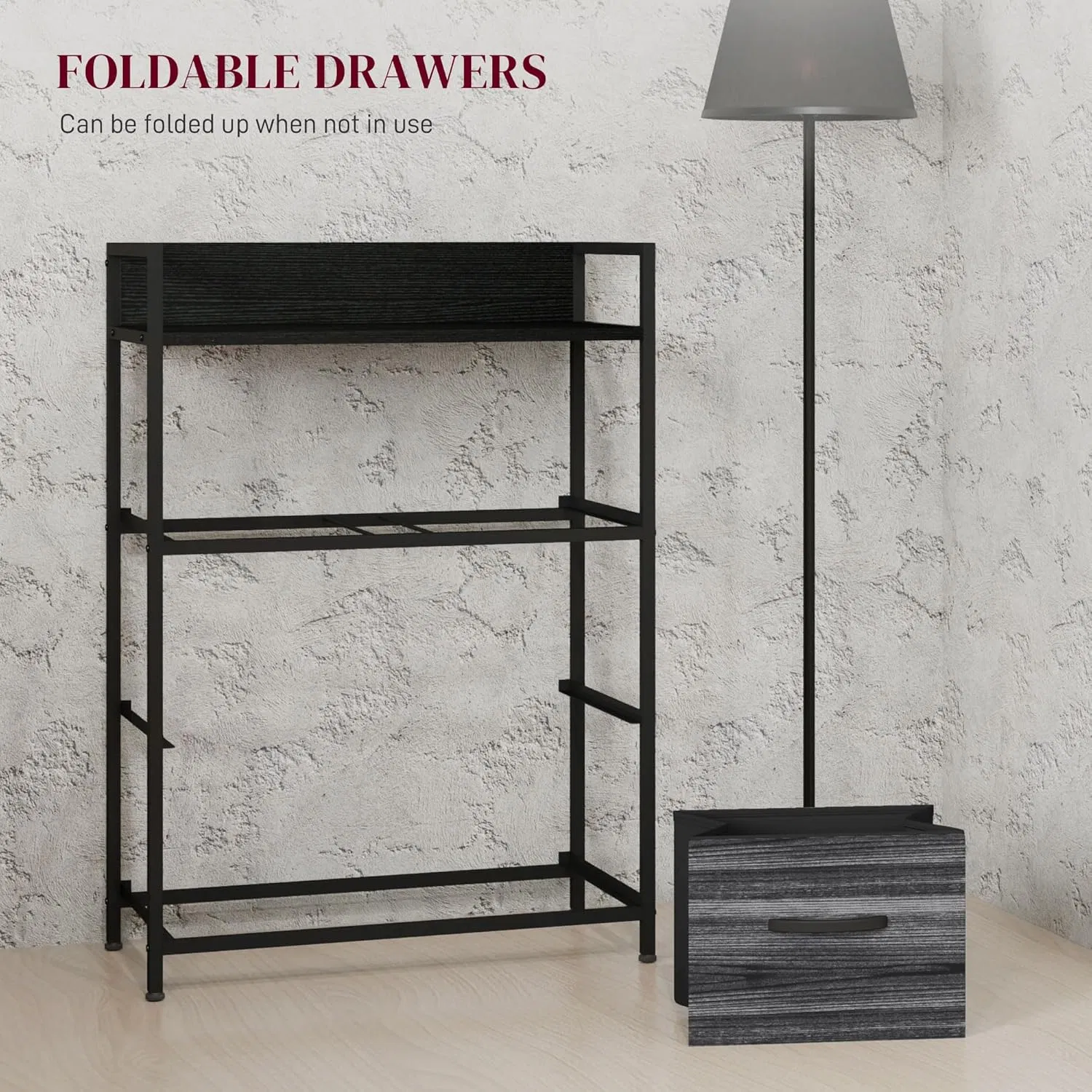 Contemporary Steel Frame Drawer Chest for Stylish Living Room Storage