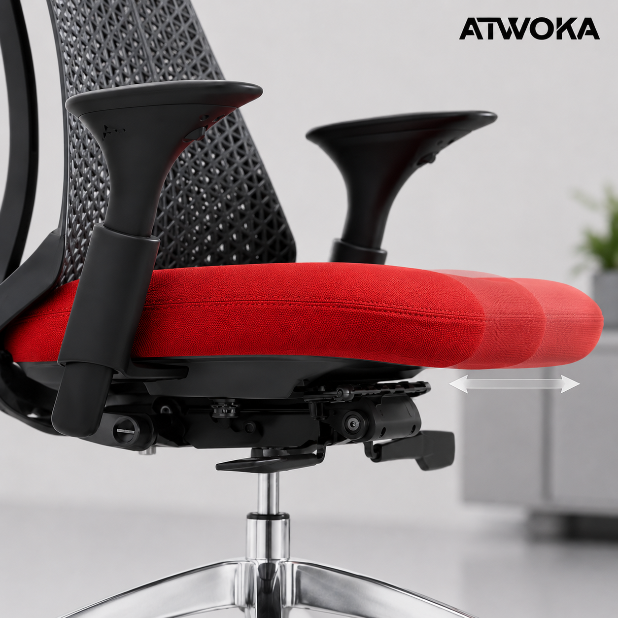 ATWOKA High Back Ergonomic Manager Chair with Sliding Seat - Modern Upholstered H-Frame Executive Seating for Conference Room