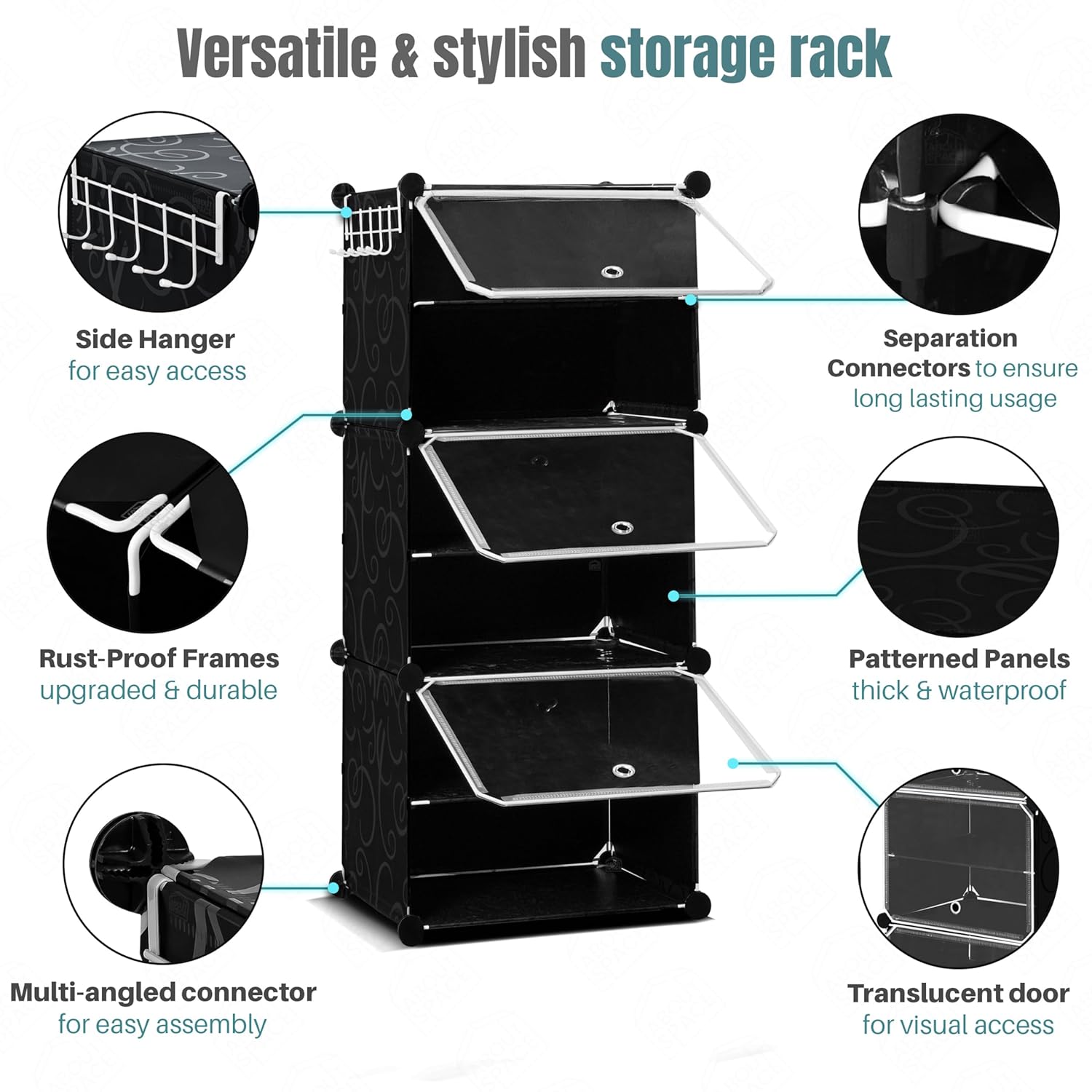 3 Door Plastic Shoe Rack Show