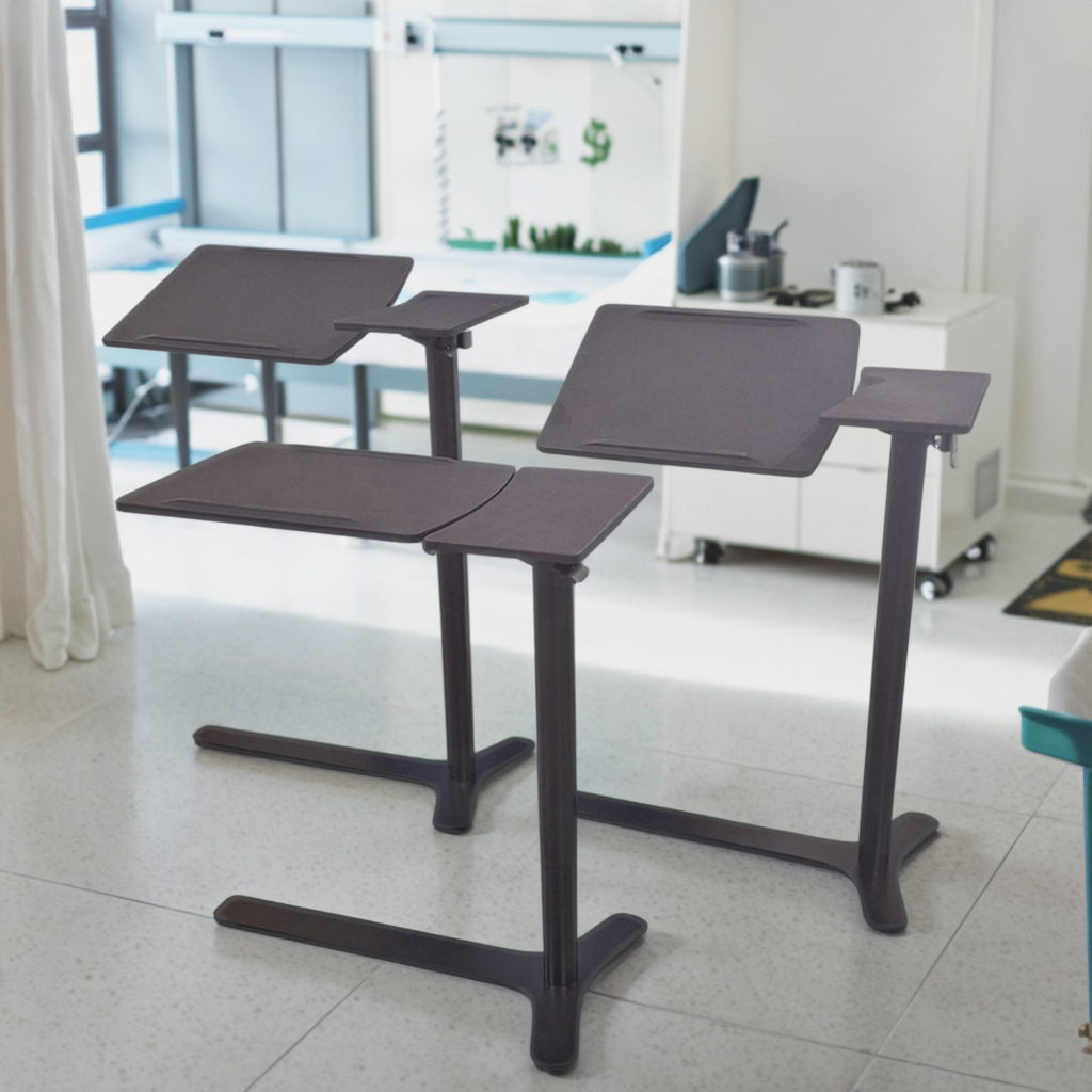 Modern C-Shaped Pneumatic Lifting Height Adjustable Metal Coffee Table Side End Table for Living Room Standing Desk Furniture