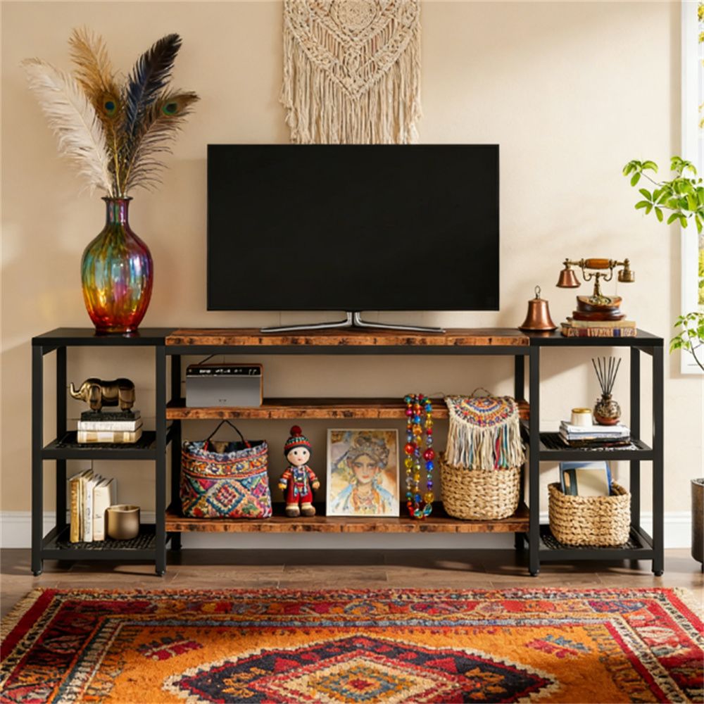 Industrial Design TV Stand with Unique Storage Rack Display Stand