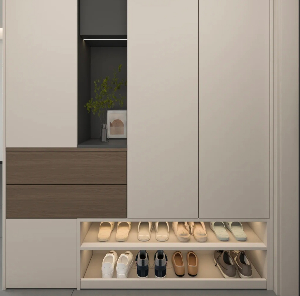 Custom Entryway Shoe Cabinet Solution for Home Builders | Made-to-Order Supply