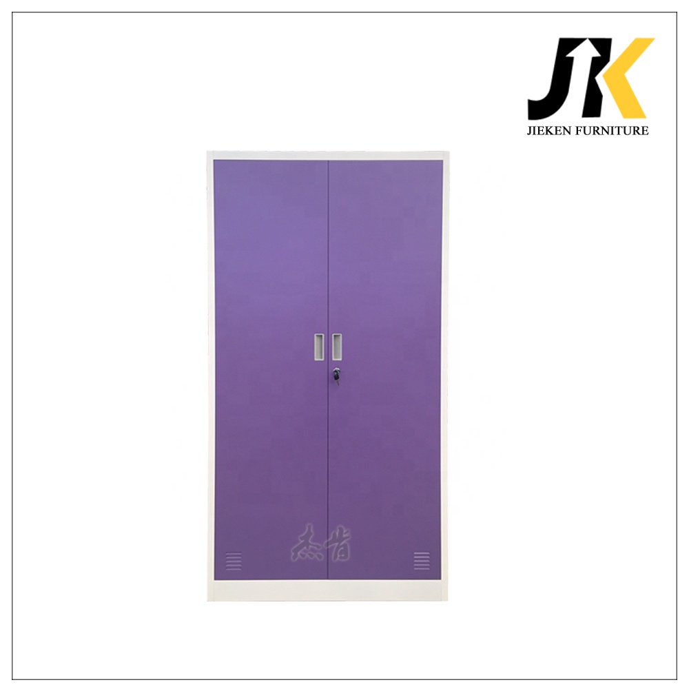 KD Structure 2-Door Steel Shoes Cabinet Clothes Wardrobe Home Metal Storage Cabinet with Locker for Bedroom Furniture