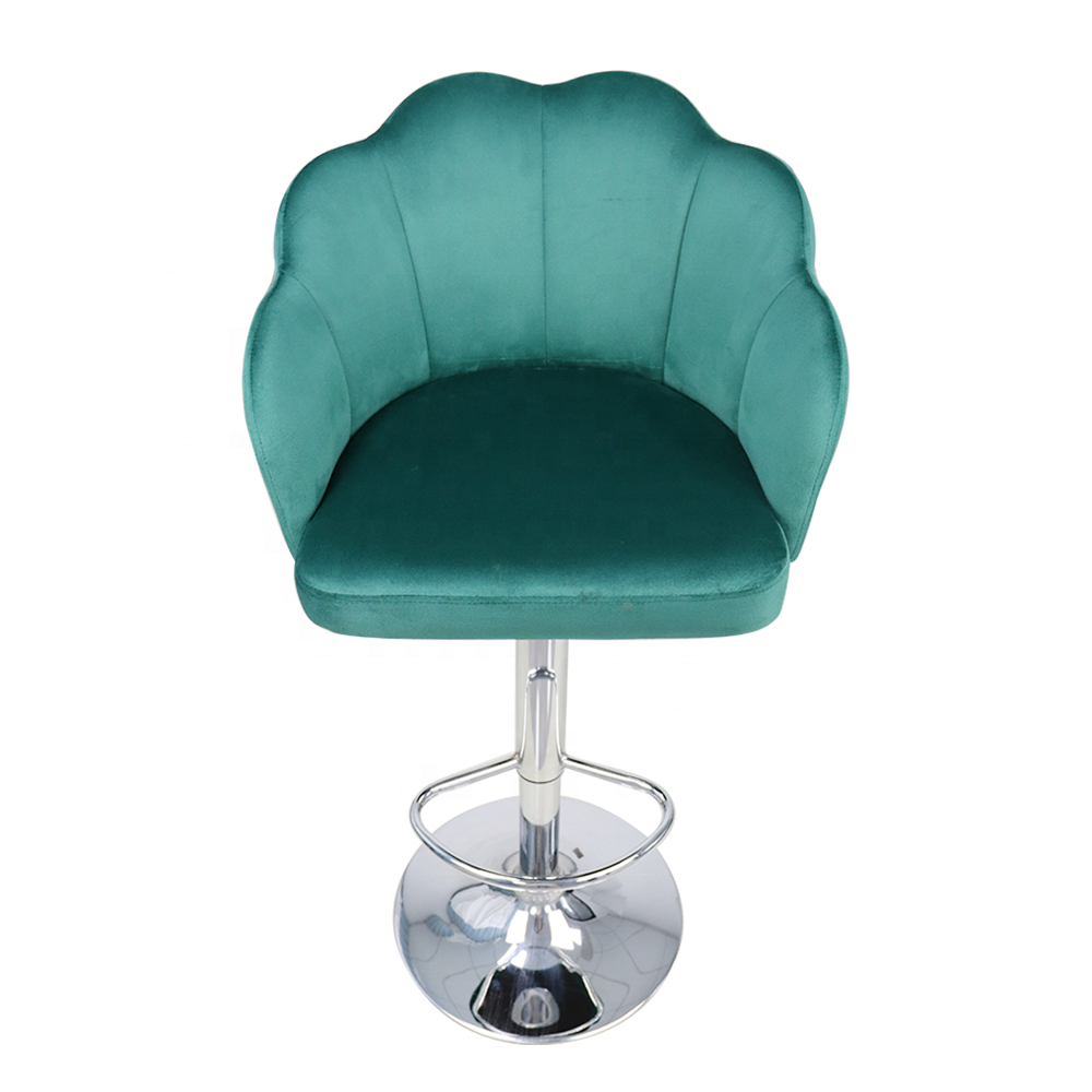 Velvet Bar Stool Front View
