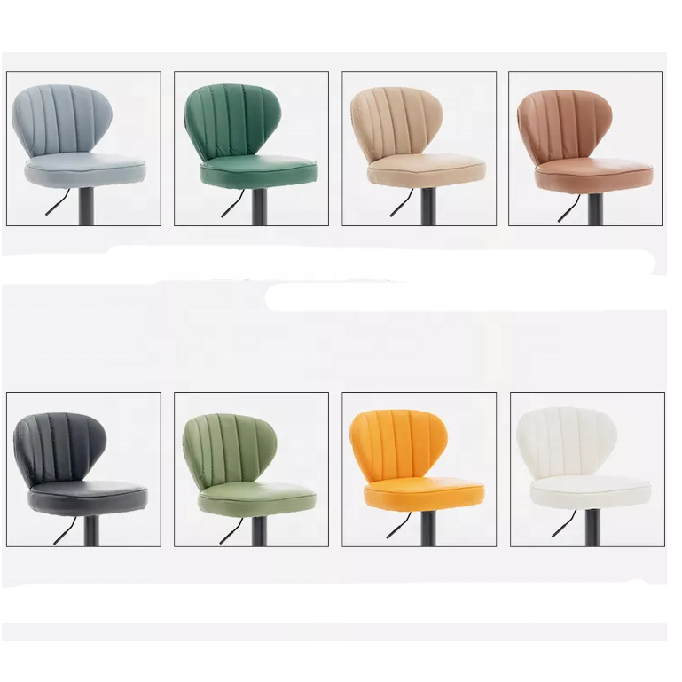 Anji WeiHao High Loadability KD Assemble bar Stools Swivel Upholstered Kitchen Counter Table Bar Stool Chair