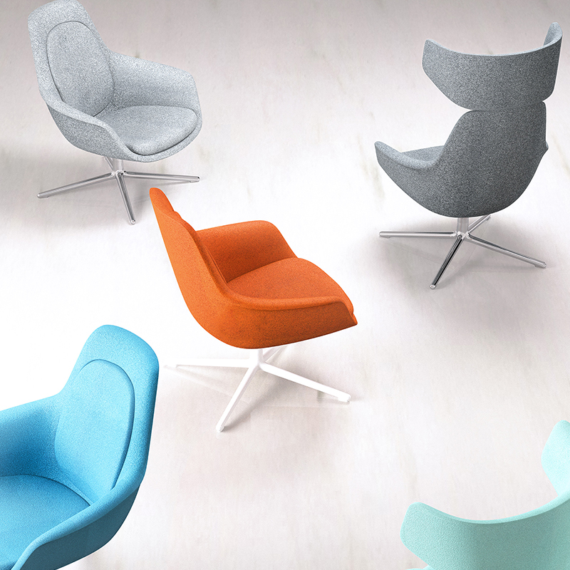 Modern Luxury High Quality Comfortable Oversized High Back Swivel Leather Accent Chair for Office Furniture Restaurant and Club