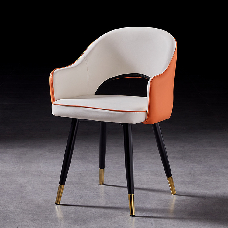 OEM Poltrona 420*425*800mm Scandinavian Furniture Brown Armchair Vanity Nordic Leisure Wing Back Chair