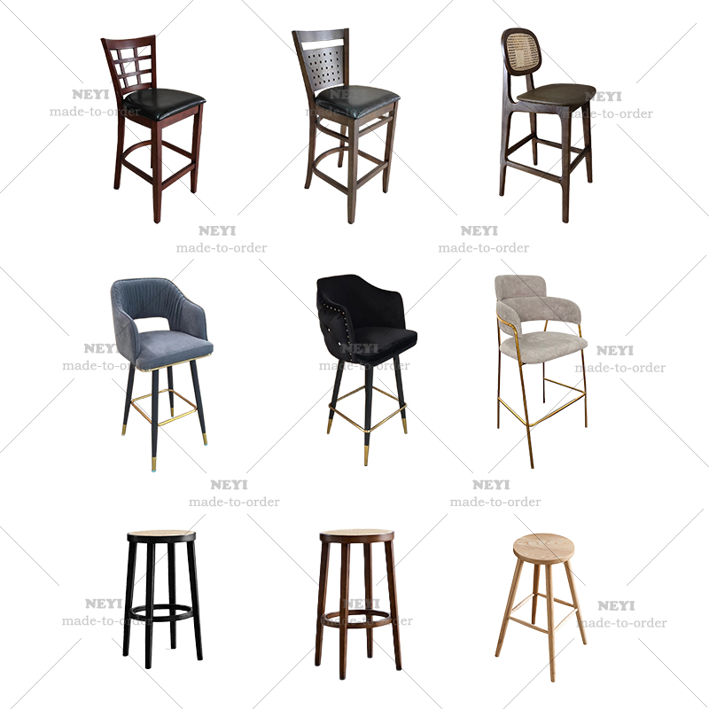 Modern Luxury Honeycomb Bar Stool High Chair Kitchen Island Counter Gold Metal Frame Leather Bar Chair Furniture