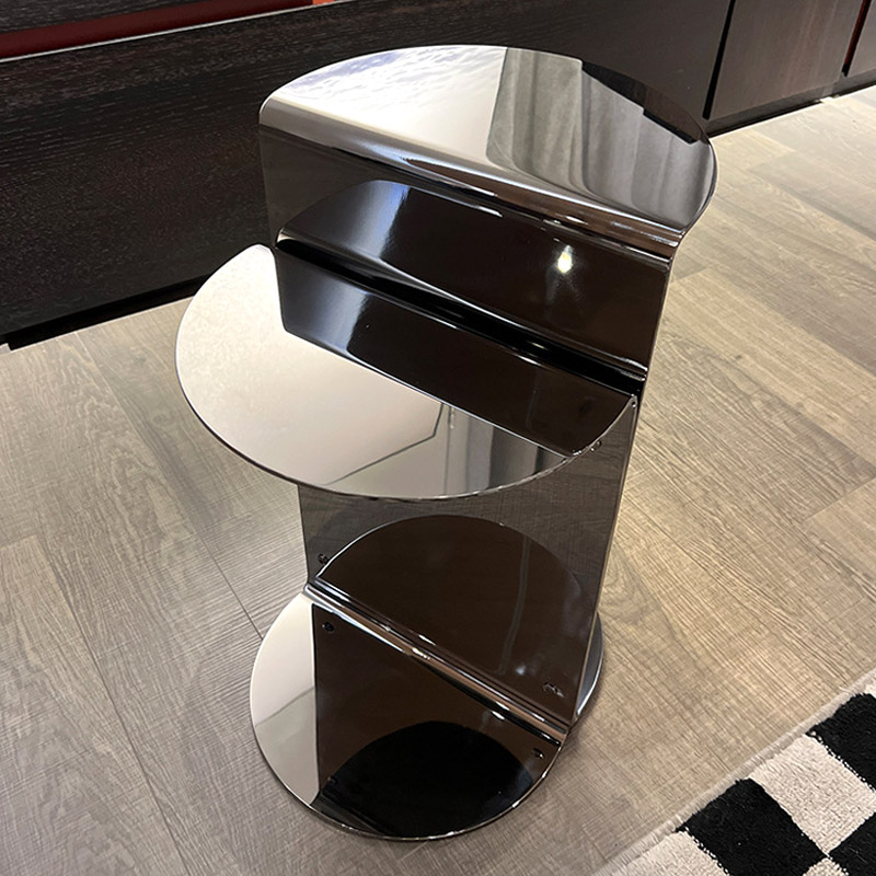 Modern Light Luxury Multi-Tier End Table with Round Tops for Sofa Side Side Table