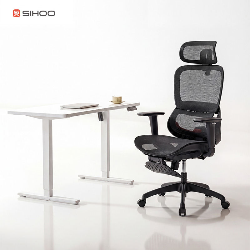 SIHOO B100 Modern Mesh Executive Office Chair Swivel Backrest Adjustable Wider Headrest 4D Armrest-Ergonomic For Hotels